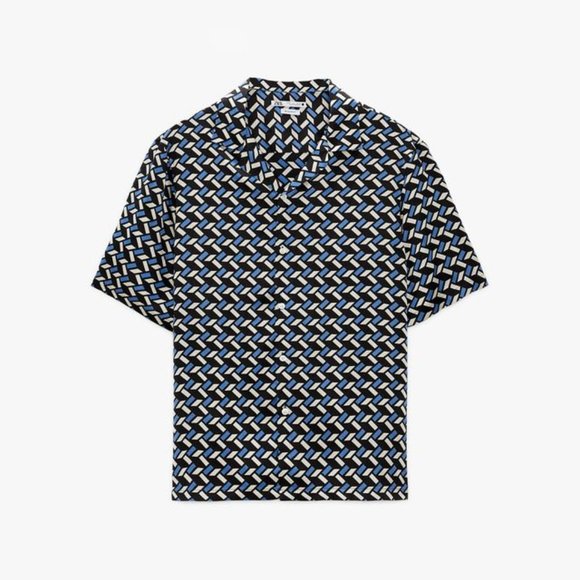 Zara Shirts Zara Shirt With Geometric Print Blueyellow Size M